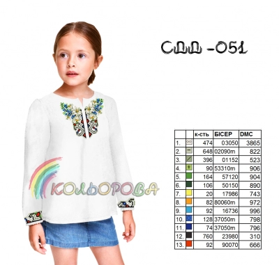 Сорочка детская (девочки 5-10 лет) СДД-051