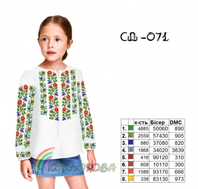 Сорочка детская (девочки 5-10 лет) СДД-071